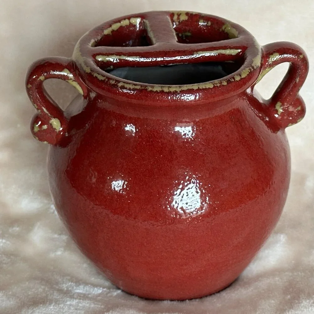 Studio Art Pottery Toothbrush Holder and Soap Dish Set Lodge Cabin EUC